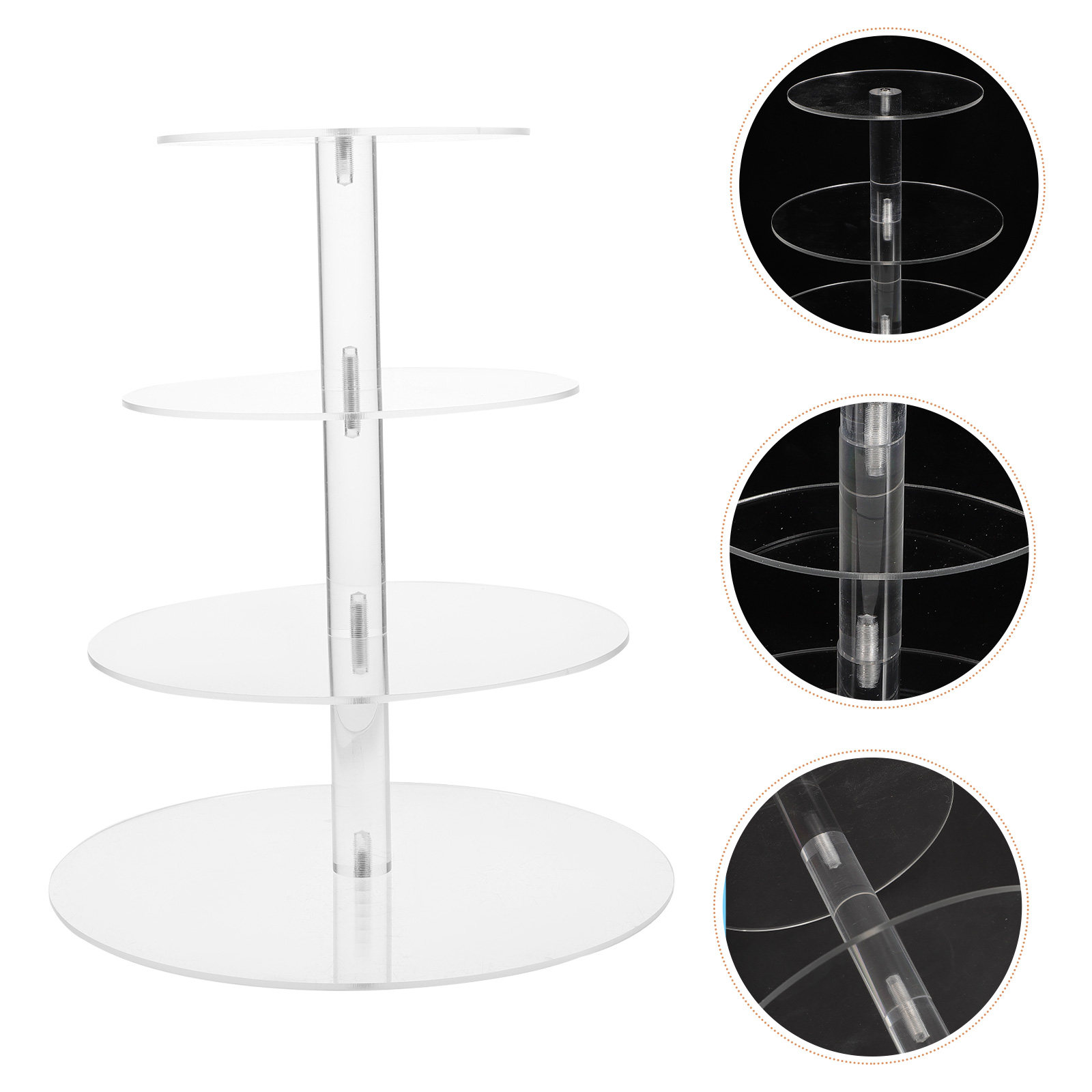 Cupcake Stand Tier - 1Set Multi Tiered Transparent Cupcake Stand