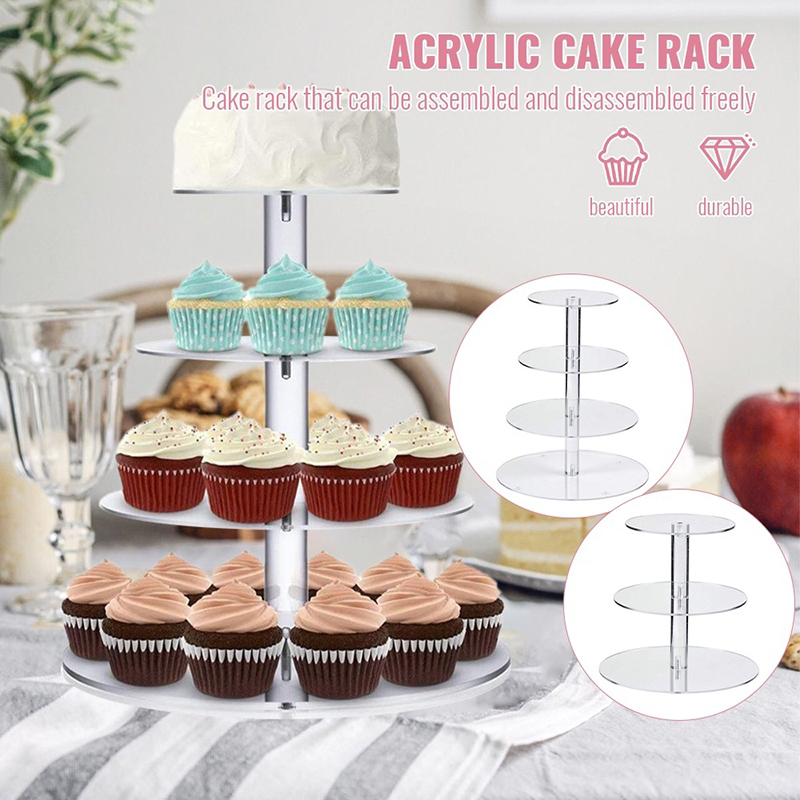 1 Pc 3/4/5 Tier Acrylic Round  – обзор и цена Cupcake Stand Tier