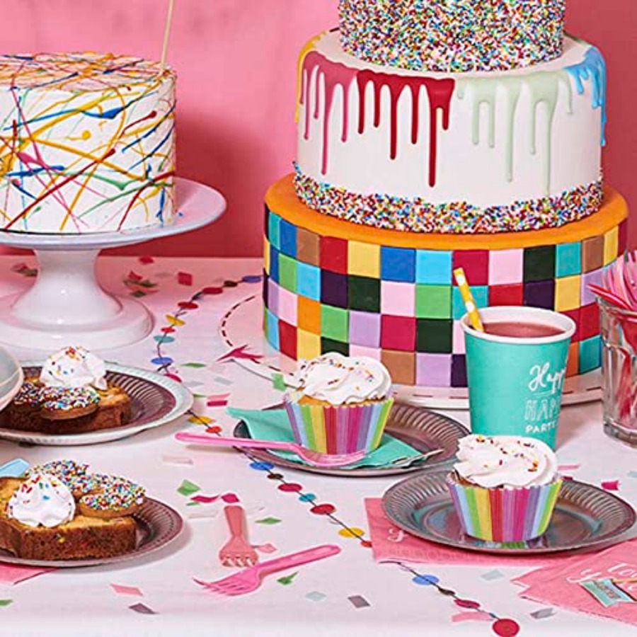 100 Pack Rainbow Cupcake Liner – обзор и цена Paper Straw Color