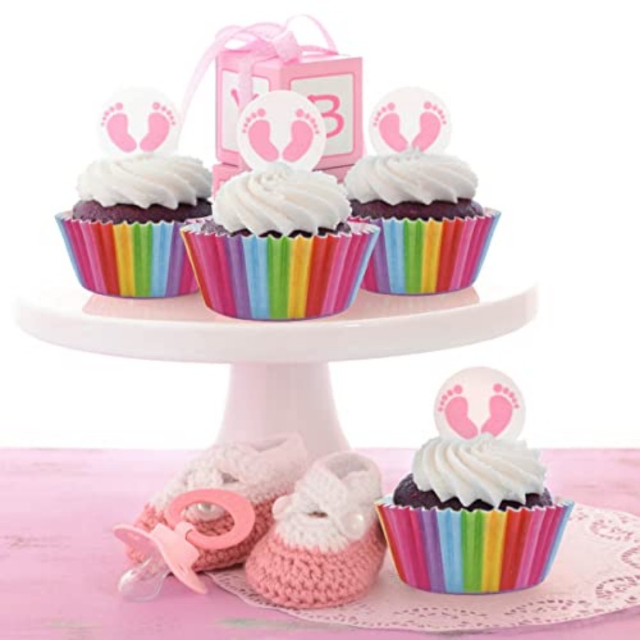 100 Pack Rainbow Cupcake Liner – обзор и цена Paper Straw Color