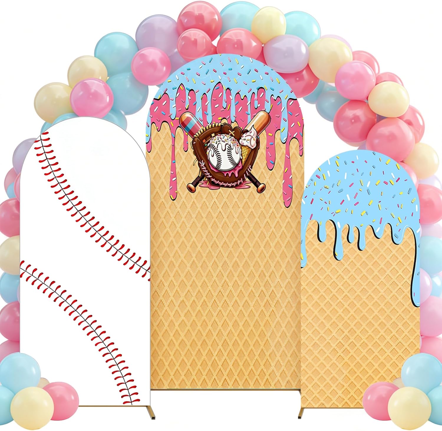 Baseball Ice Cream Drip Arch B – обзор и цена Dessert Table Backdrop