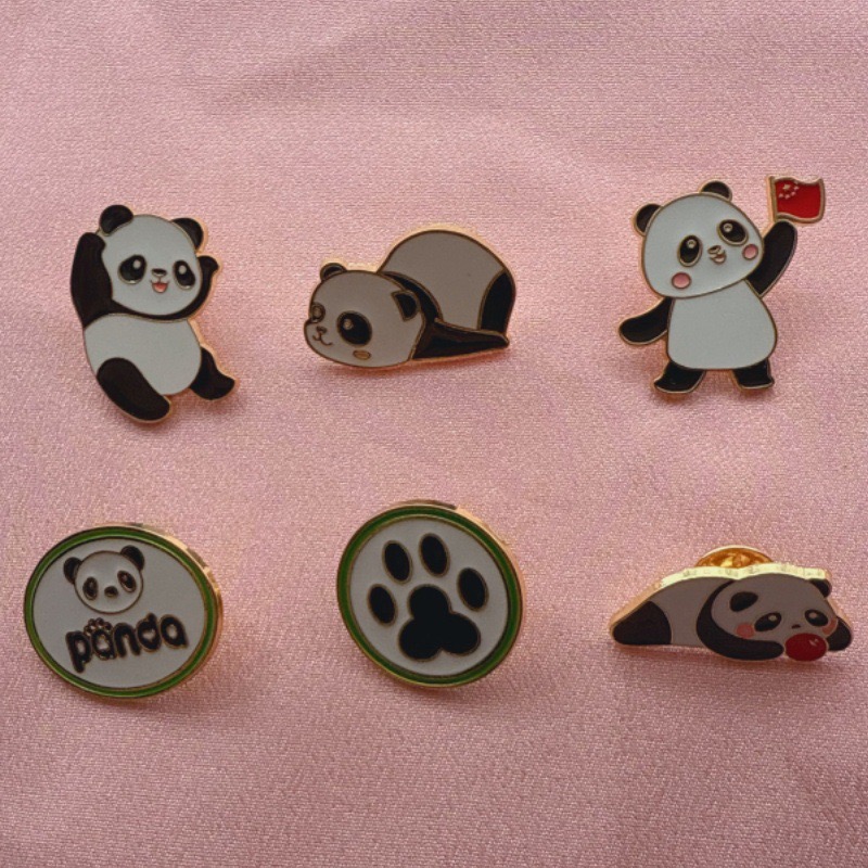 6pcs Cartoon China Panda Badge – обзор и цена Supply Event