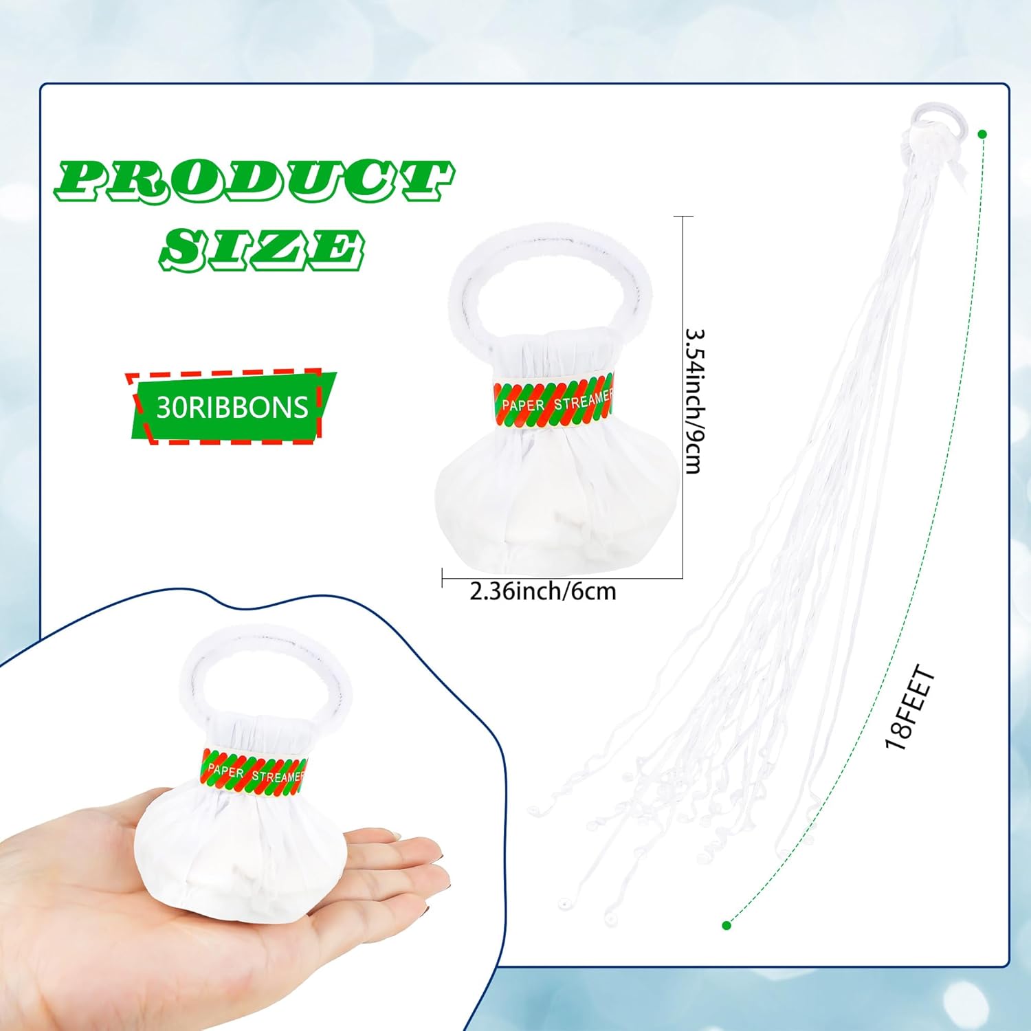 10pcs White Streamers Poppers  – обзор и цена Confetti Cannon Tube