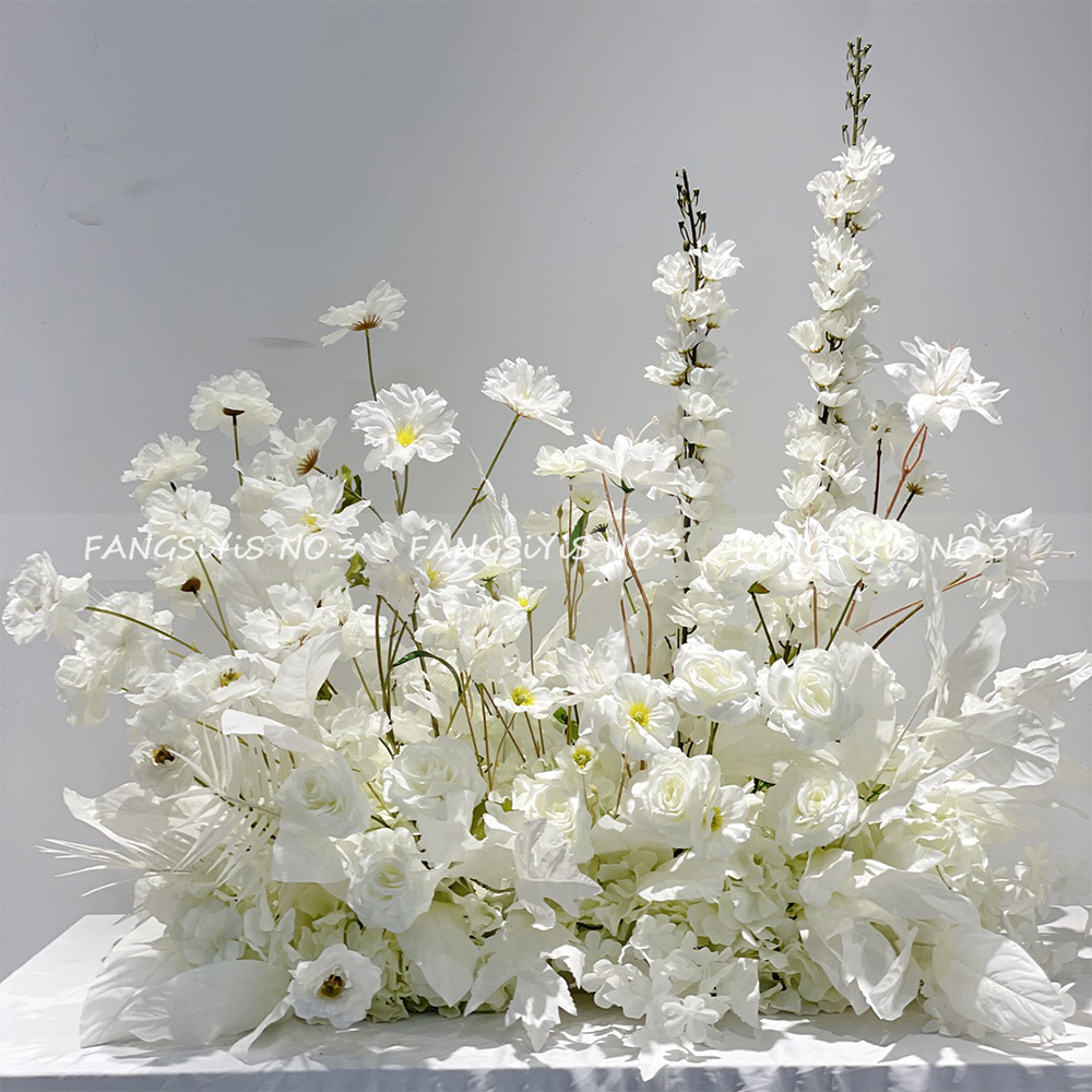100/50CM Artificial White Rose – обзор и цена Flower Wall Panel