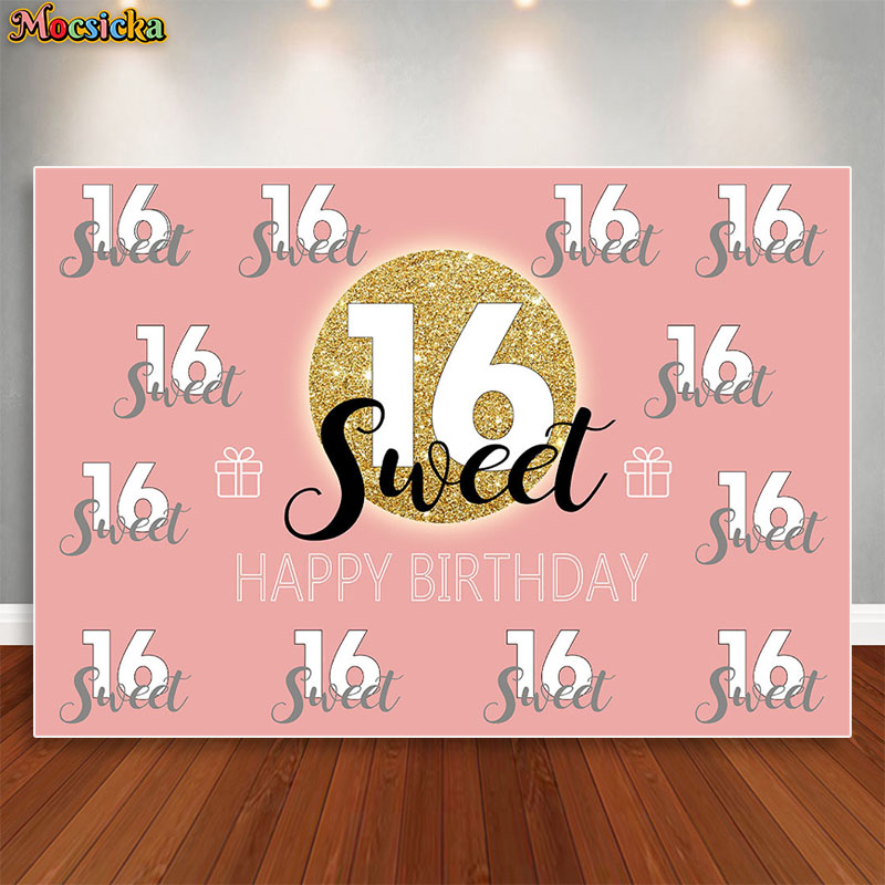 Mocsicka Sweet 16 Birthday Bac – обзор и цена Dessert Table Backdrop