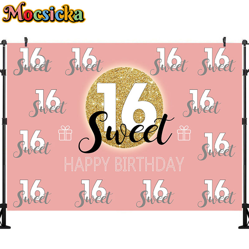 Mocsicka Sweet 16 Birthday Bac – обзор и цена Dessert Table Backdrop