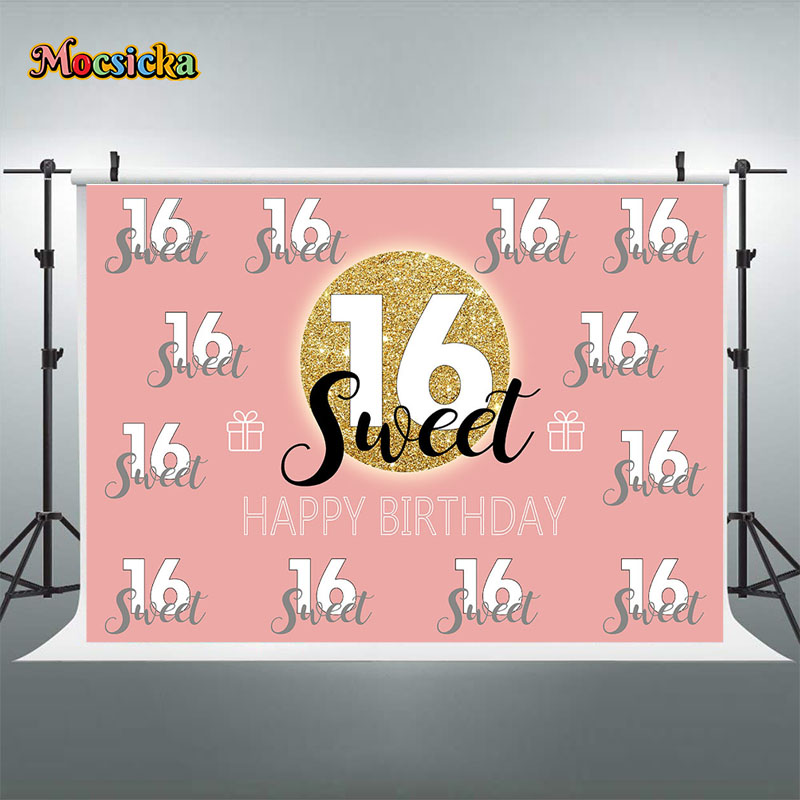 Mocsicka Sweet 16 Birthday Bac – обзор и цена Dessert Table Backdrop