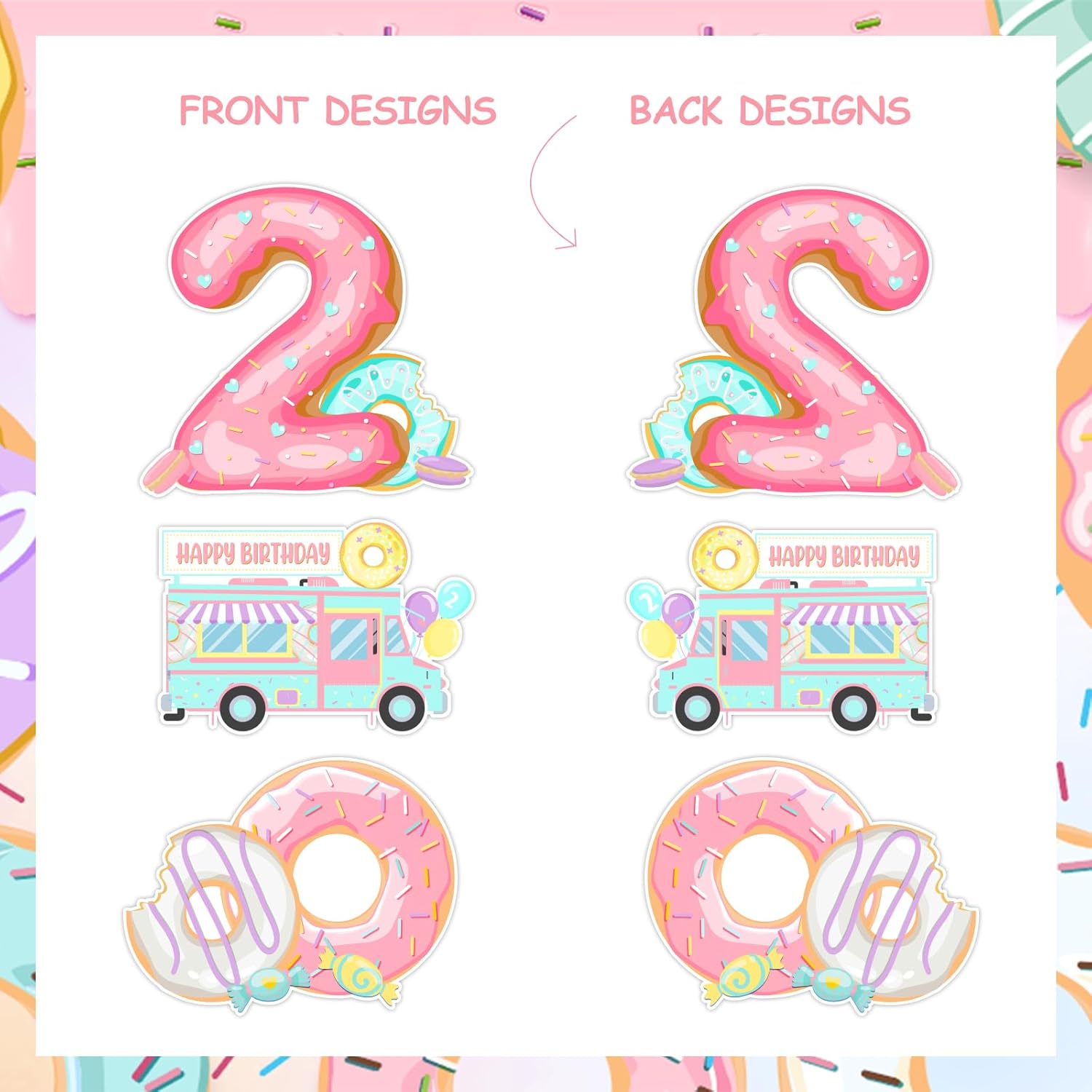 Donut 2nd Birthday Centerpiece – обзор и цена Centerpiece Stick