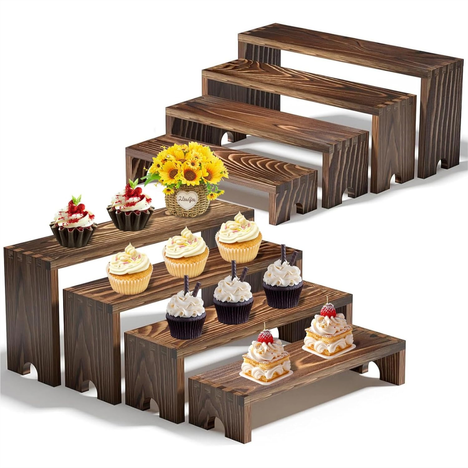 2 Tier Wooden Cupcake Stand Se – обзор и цена Cupcake Stand Tier