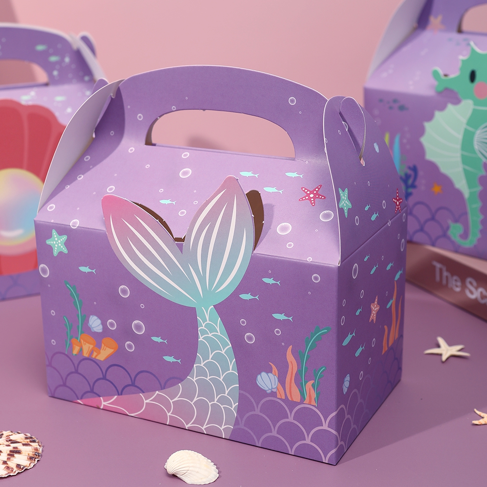 6pcs Mermaid Gift Paper Bags O – обзор и цена Event Party Box
