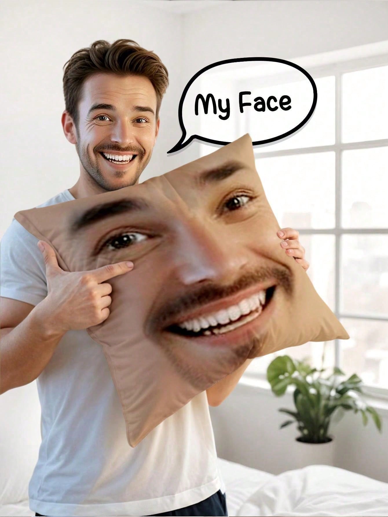 1pc Custom Face Square Pillow  – обзор и цена Eve Party