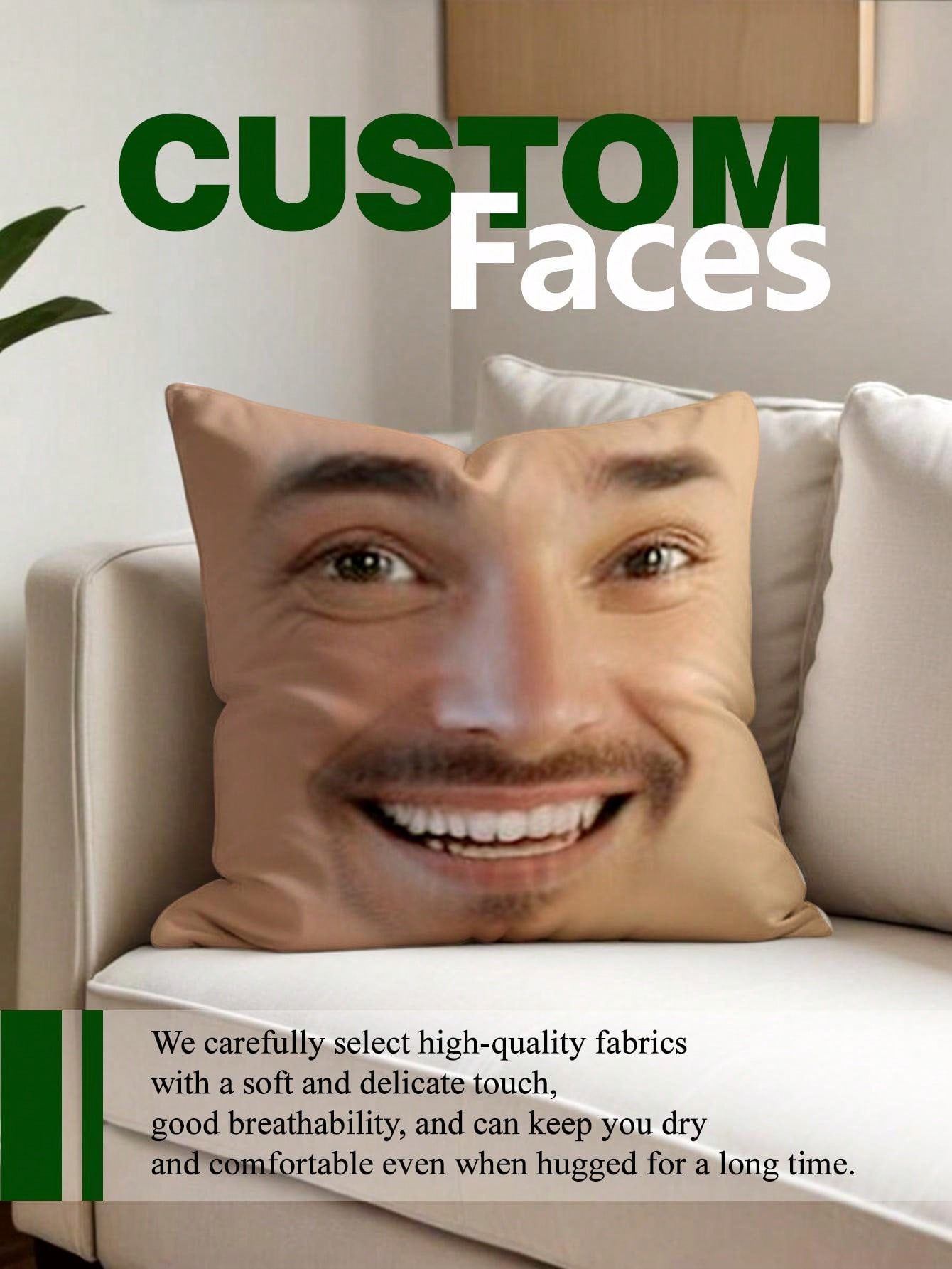1pc Custom Face Square Pillow  – обзор и цена Eve Party