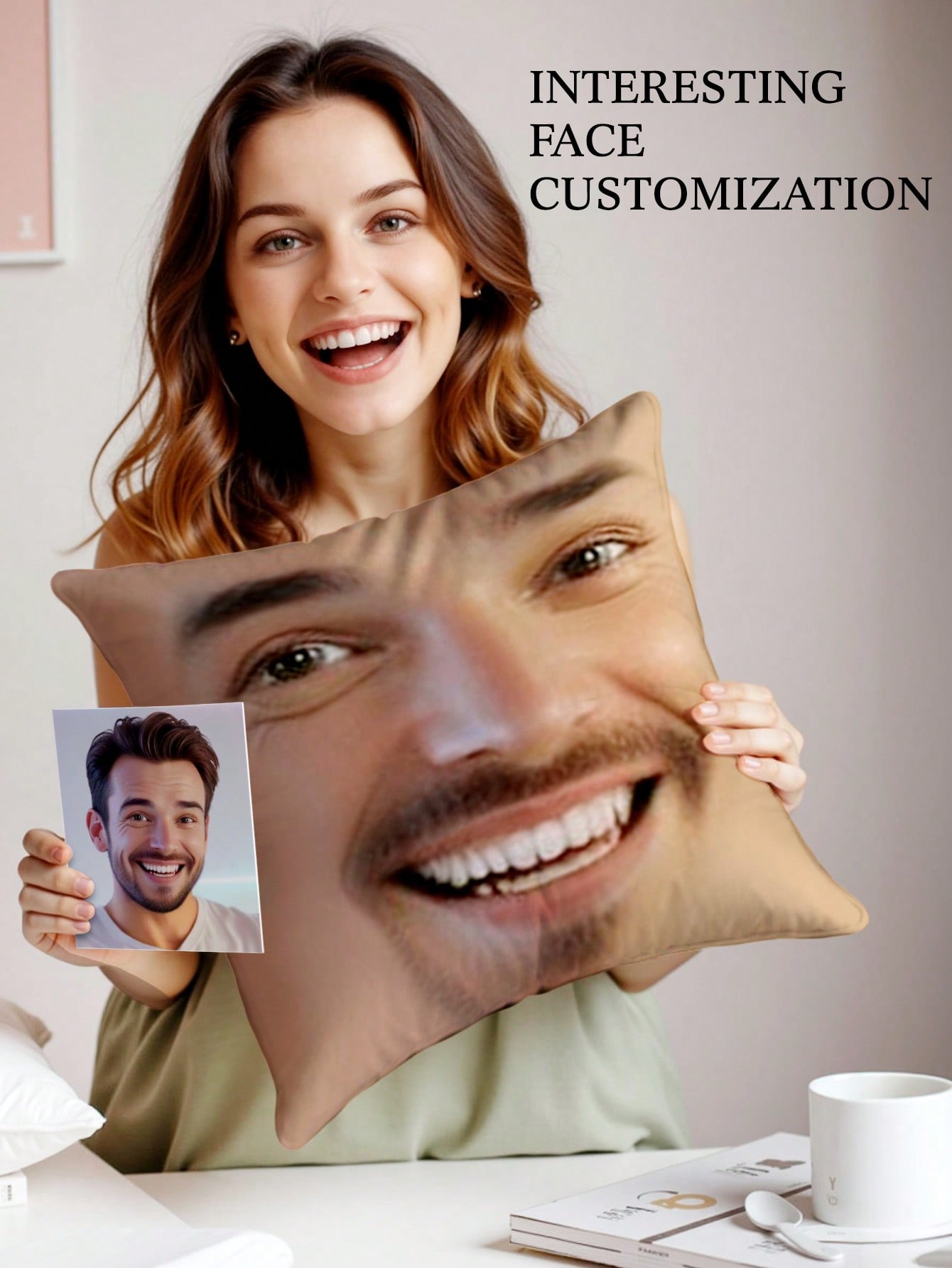 1pc Custom Face Square Pillow  – обзор и цена Eve Party