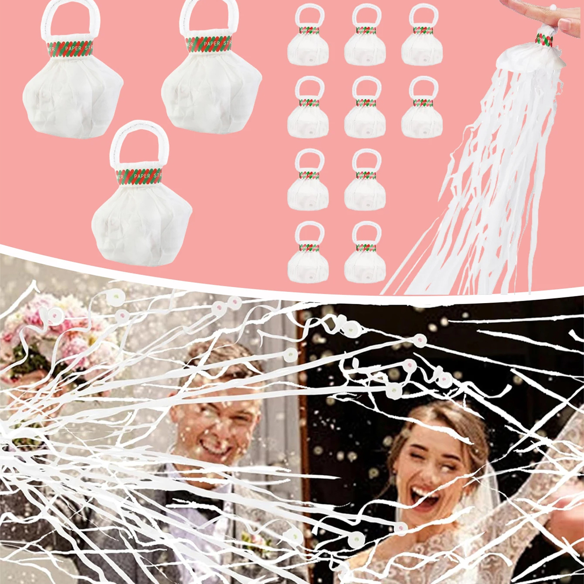 10Pcs Romantic White Hand-Thro – обзор и цена Confetti Cannon Tube