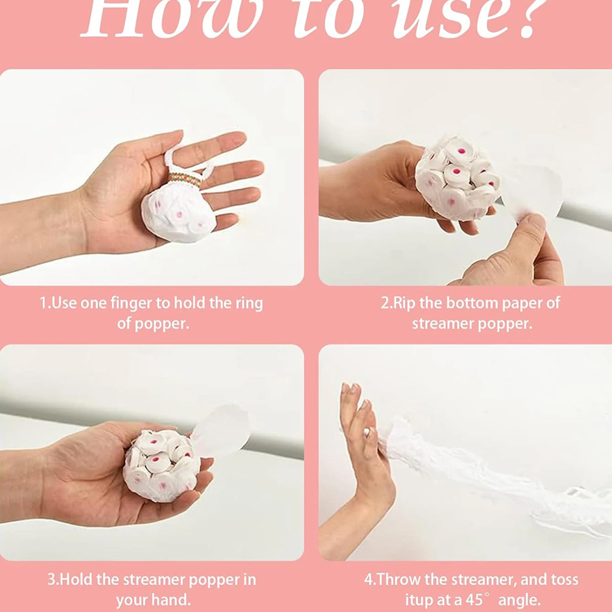 10Pcs Romantic White Hand-Thro – обзор и цена Confetti Cannon Tube