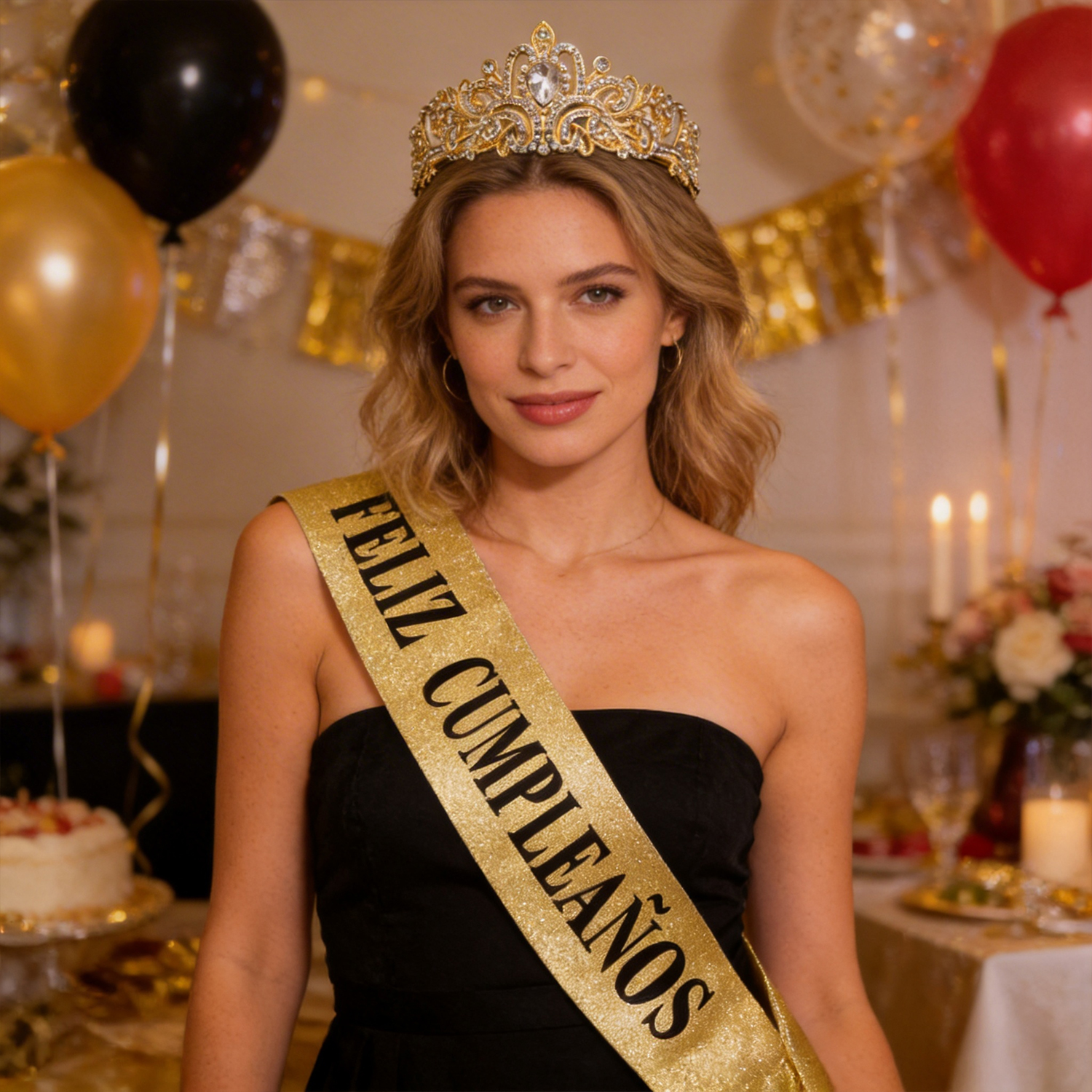 Gold Glitter Feliz Cumpleaños  – обзор и цена Birthday Sash Glitter