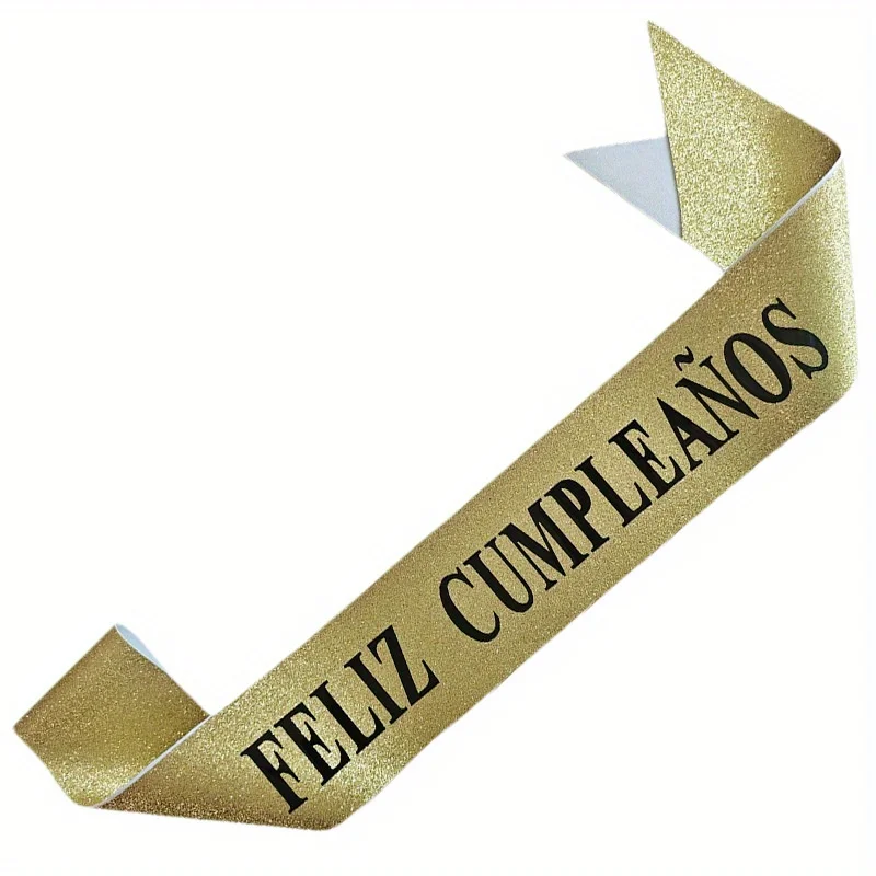 Gold Glitter Feliz Cumpleaños  – обзор и цена Birthday Sash Glitter