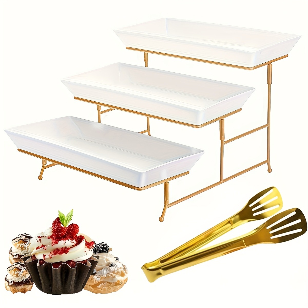 White Tiered Serving Stand + T – обзор и цена Cupcake Stand Tier