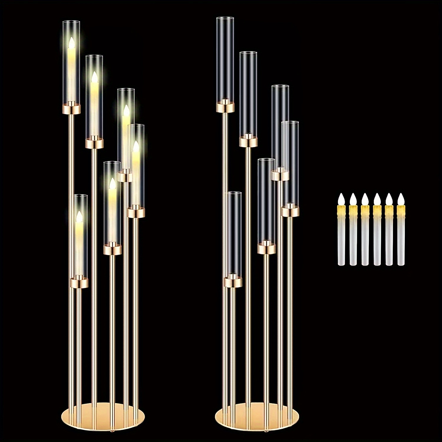 2 Sets Floor Candelabra 6 Arms – обзор и цена Centerpiece Stick