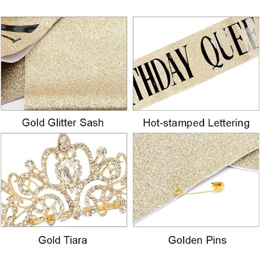 Birthday Queen Sash & Rhinesto – обзор и цена Birthday Sash Glitter