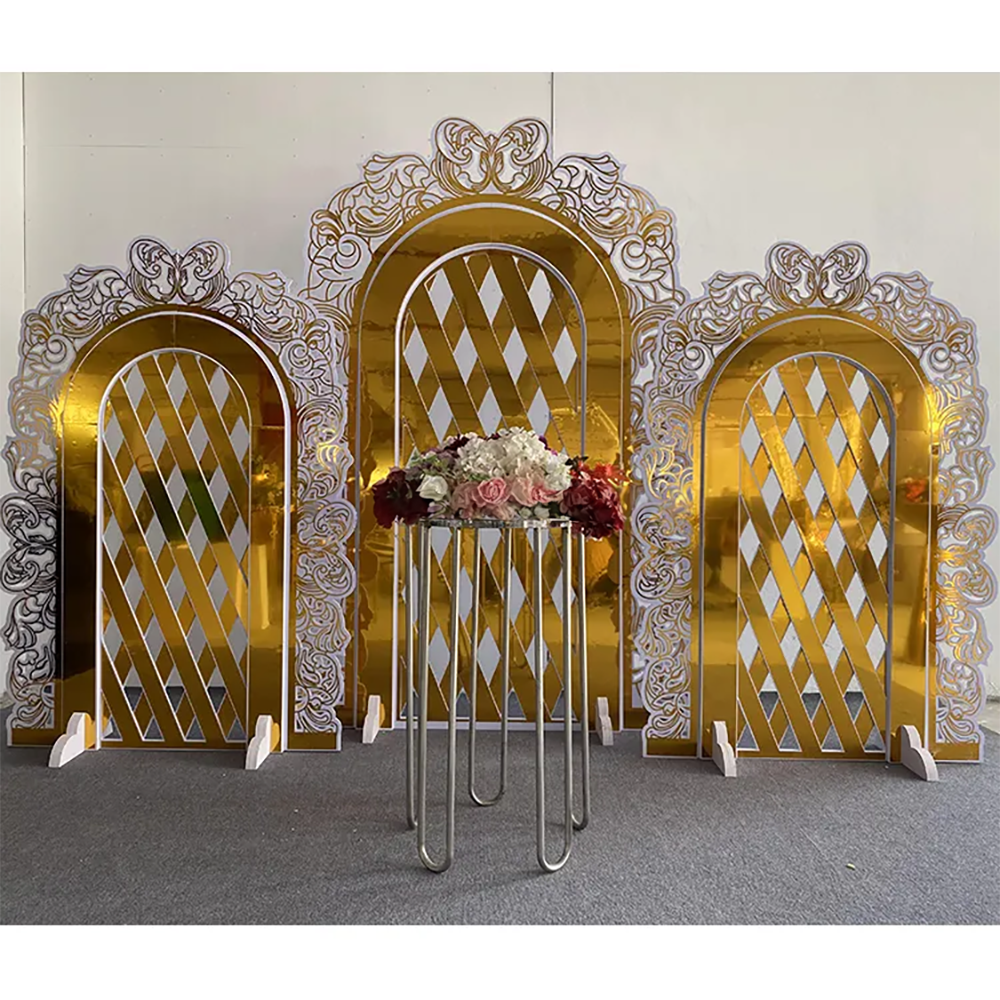 Hot Sale Gold Trim Flower Acry – обзор и цена Party Event Supplier