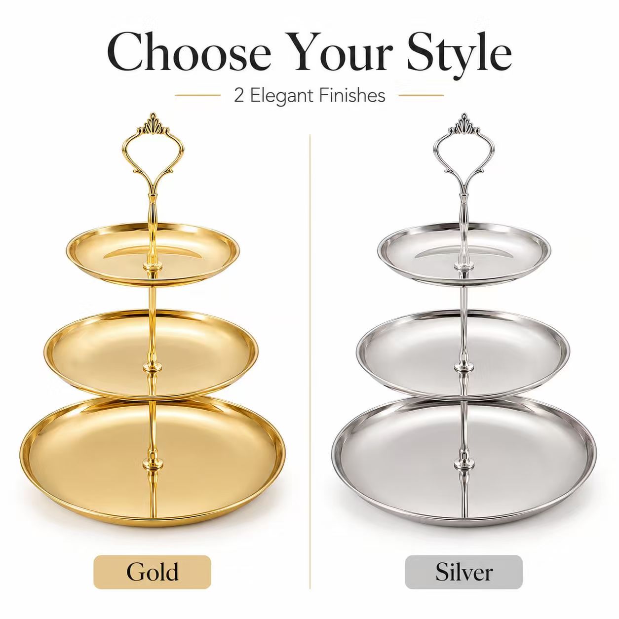 Luxury 3-Tier Gold Cake Stand  – обзор и цена Cupcake Stand Tier