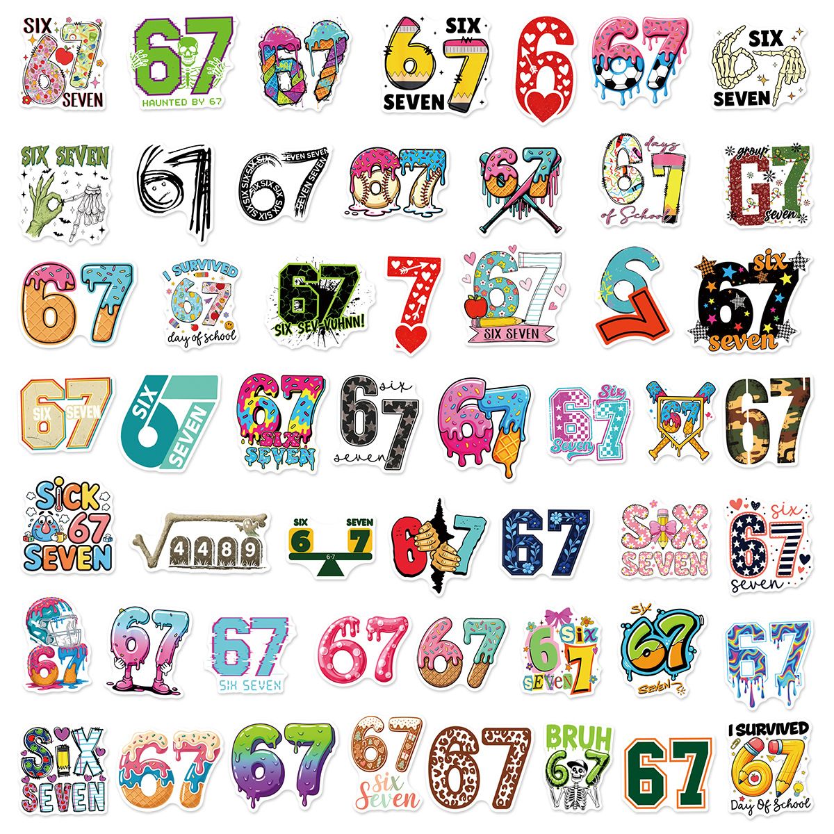 50pcs Number 67 Digital Graffi – обзор и цена Plastic Cup 50Pcs