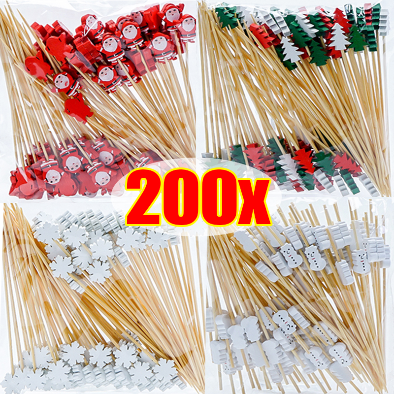 200/50PCS Christmas Fruit Skew – обзор и цена Centerpiece Stick