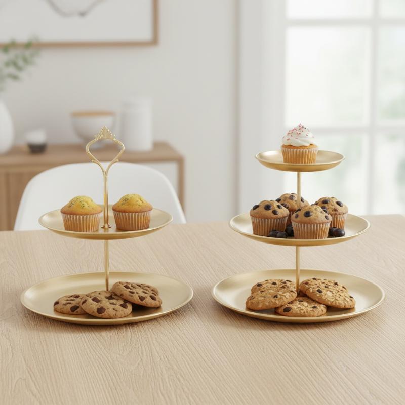 Gold Silver 2/3-Tier Cake Stan – обзор и цена Cupcake Stand Tier