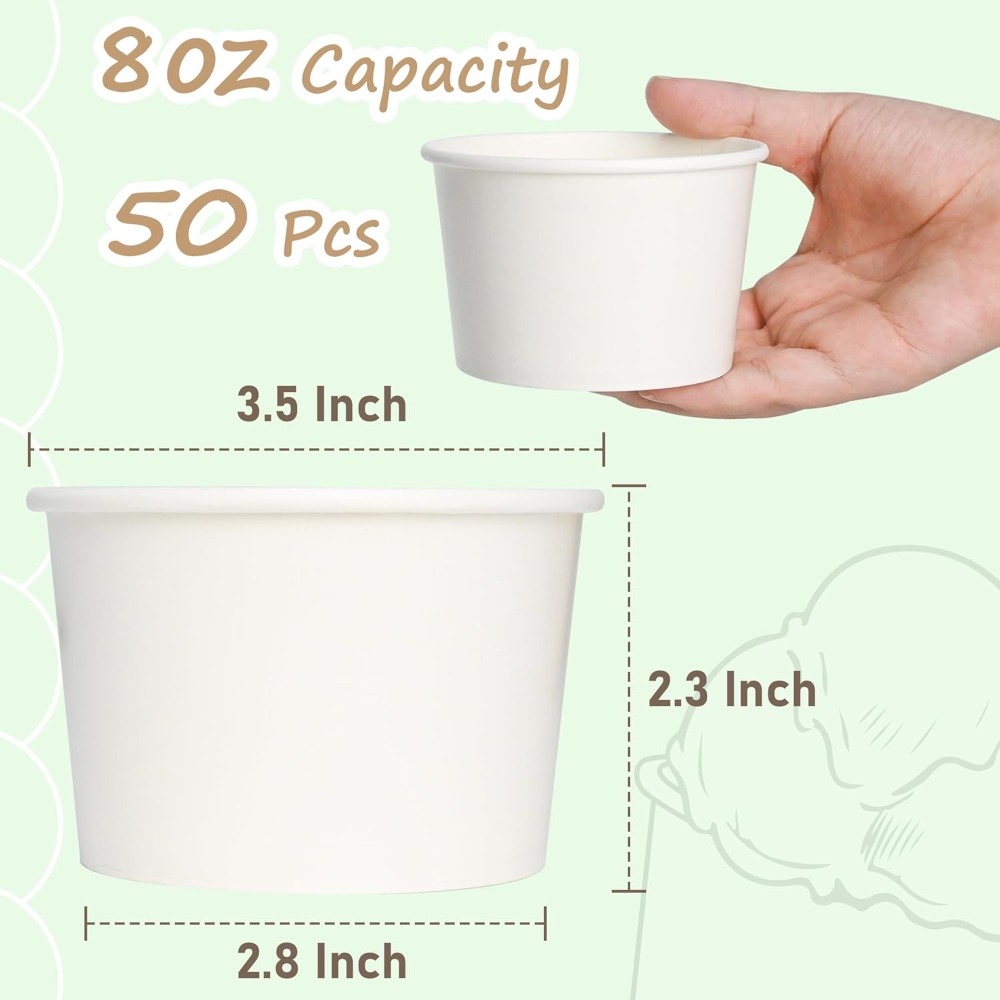 50pcs 8oz Disposable Paper Cup – обзор и цена Plastic Cup 50Pcs