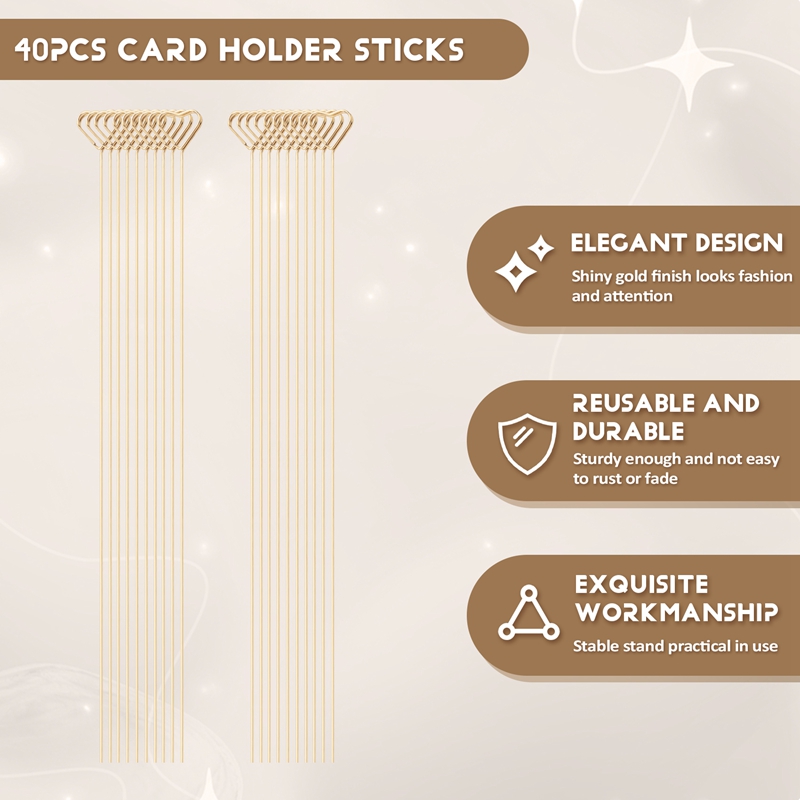 40 PCS Floral Card Holder Pick – обзор и цена Centerpiece Stick