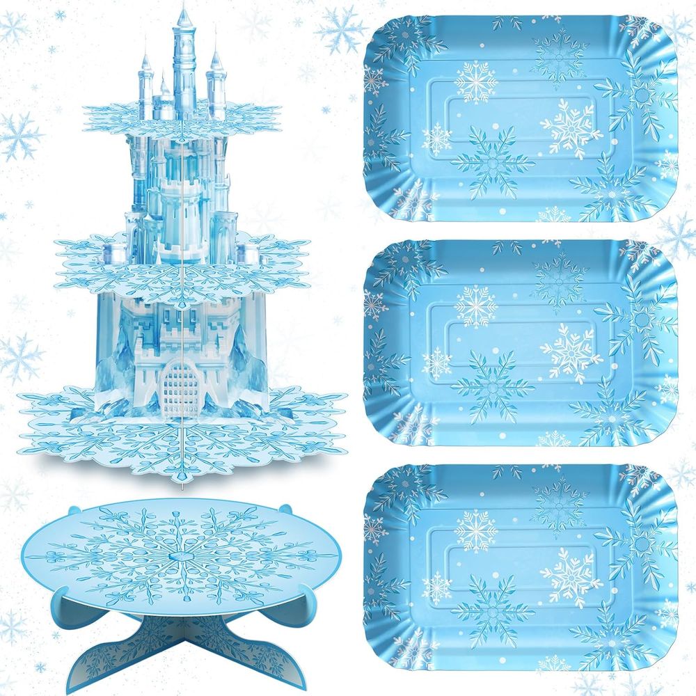 3-Tier Blue Castle Cupcake Sta – обзор и цена Cupcake Stand Tier