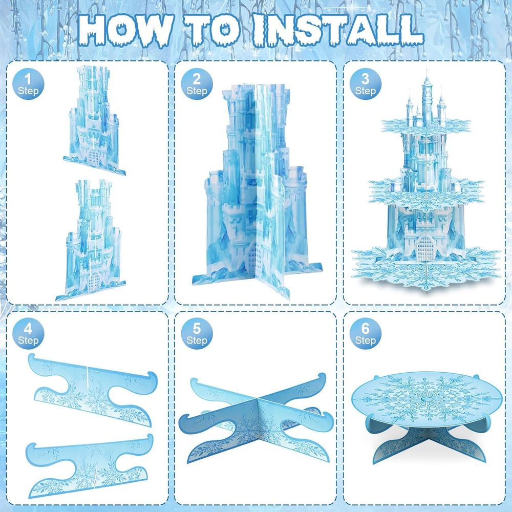 3-Tier Blue Castle Cupcake Sta – обзор и цена Cupcake Stand Tier