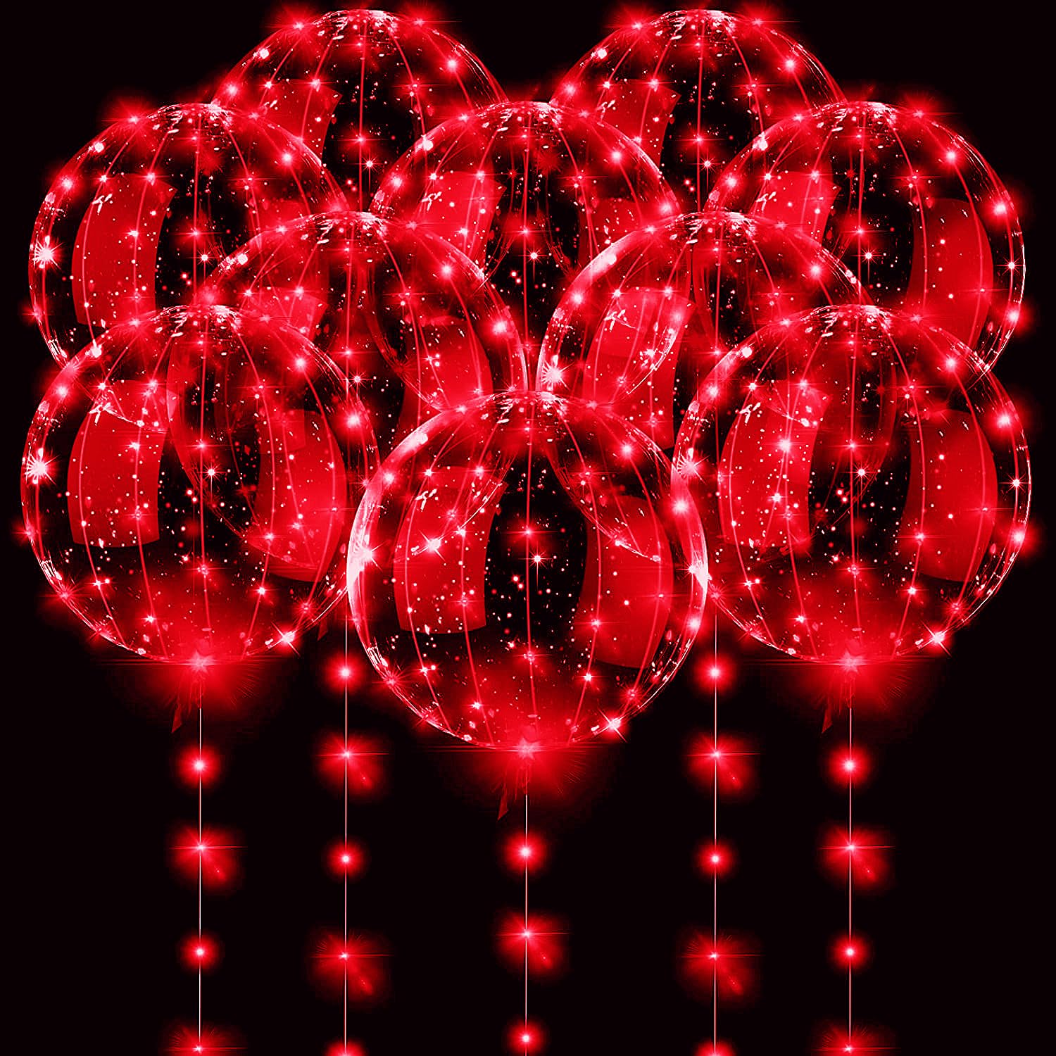3 set Red Light Up Led Clear B – обзор и цена Led Balloon Light