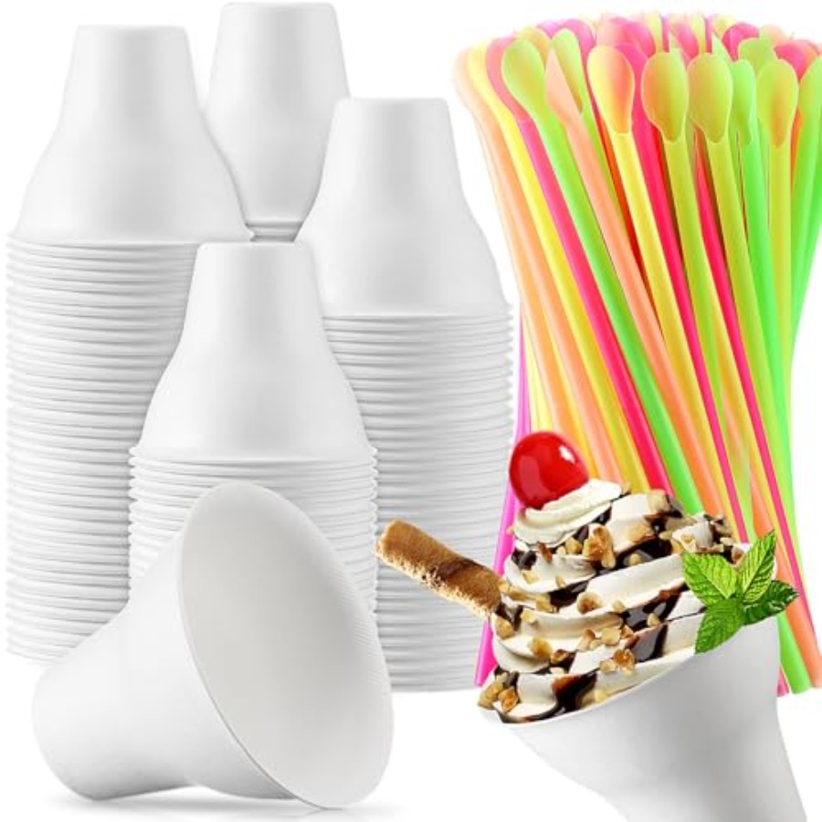 Set Snow Cone Cups and Straws  – обзор и цена Paper Straw Color