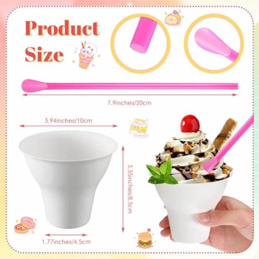 Set Snow Cone Cups and Straws  – обзор и цена Paper Straw Color
