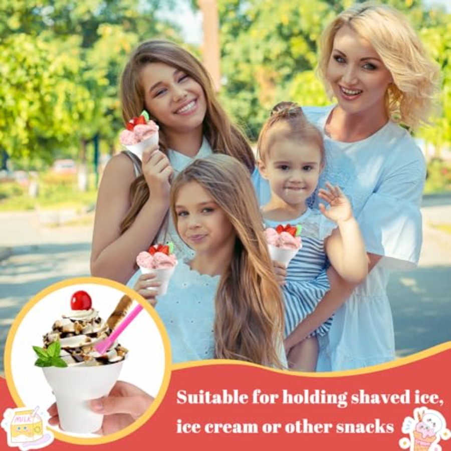Set Snow Cone Cups and Straws  – обзор и цена Paper Straw Color