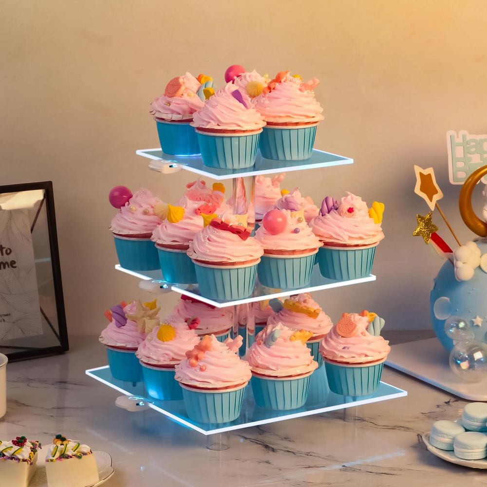 3-Tier Acrylic Cupcake Tower w – обзор и цена Cupcake Stand Tier