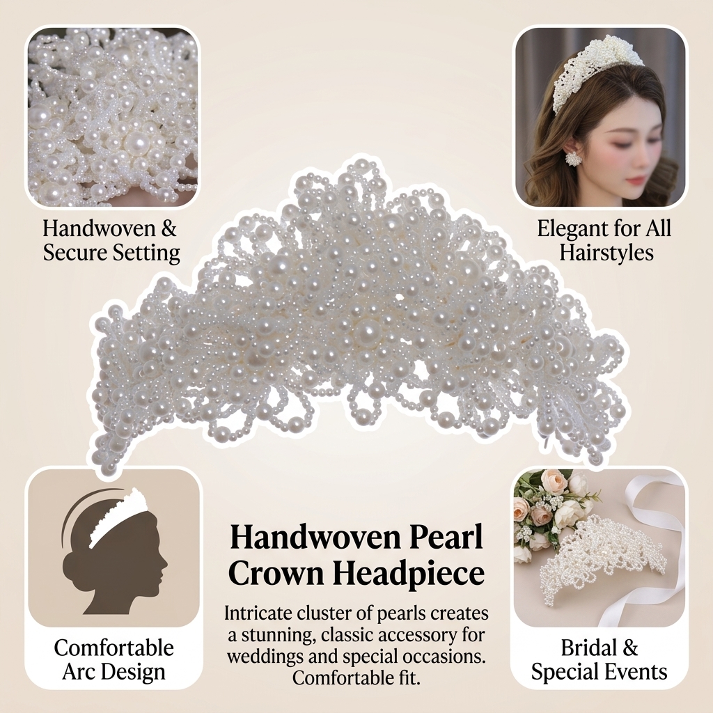 Pearl Crown Headpiece For Wedd – обзор и цена Event Suppliers