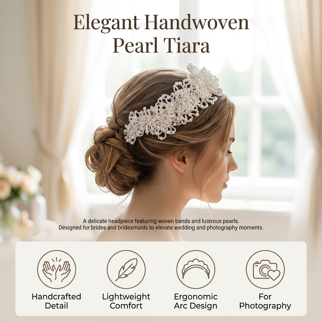 Pearl Crown Headpiece For Wedd – обзор и цена Event Suppliers