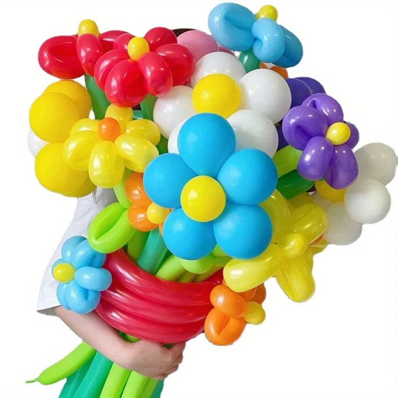 50/100pcs Colorful Long Latex  – обзор и цена Balloon Pump Hand