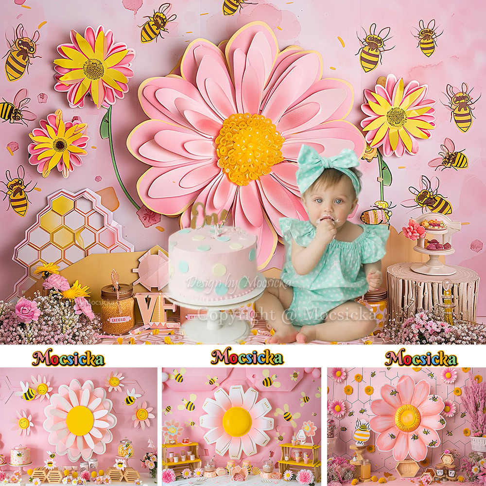 Mocsicka Sweet Daisy Girl Birt – обзор и цена Dessert Table Backdrop
