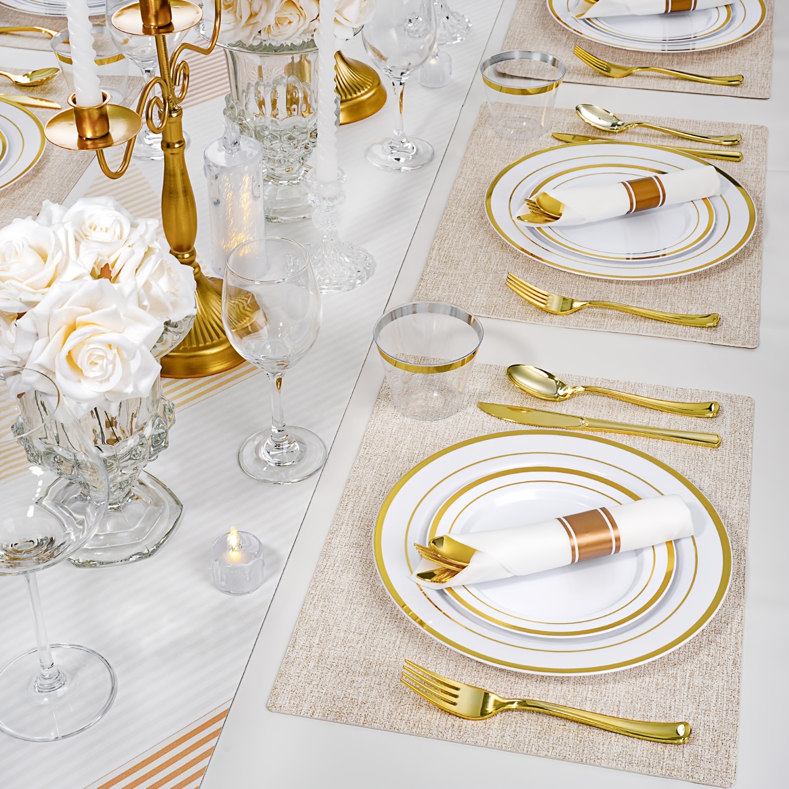 700-Piece Elegant Golden-Trimm – обзор и цена Napkin Folding Set