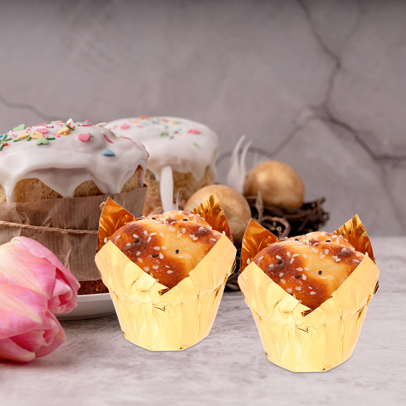 50Pcs Muffin Cup Heat-Resistan – обзор и цена Plastic Cup 50Pcs