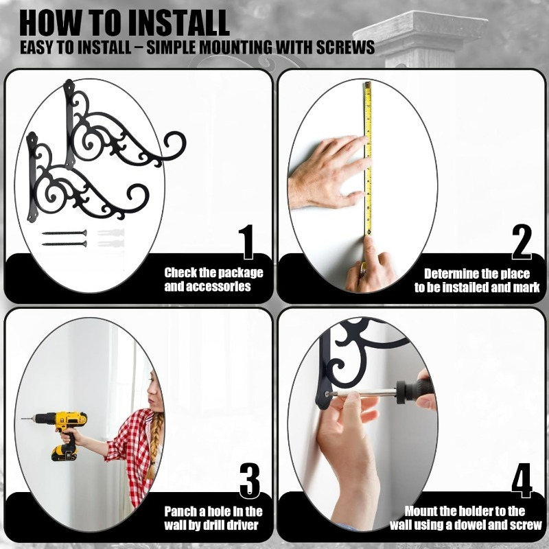 1PC Wall Mounted Bracket Iron  – обзор и цена Flower Wall Panel