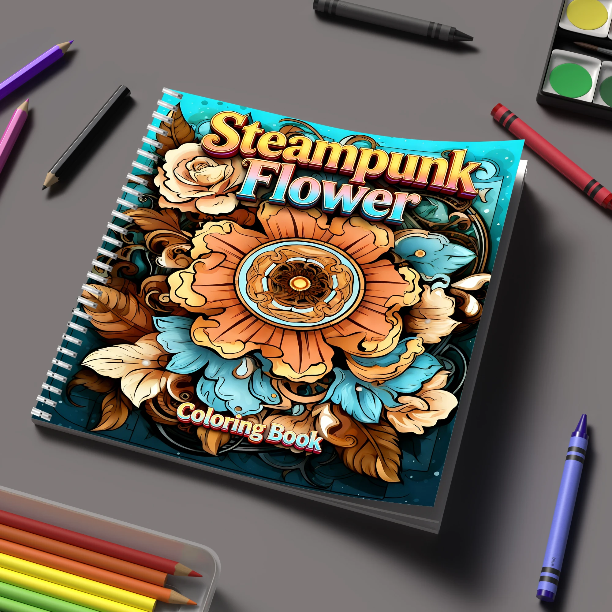 Coloring Book Steampunk Flower – обзор и цена Supply Event