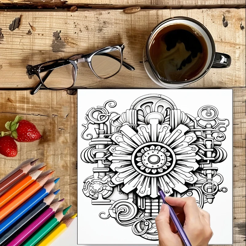 Coloring Book Steampunk Flower – обзор и цена Supply Event