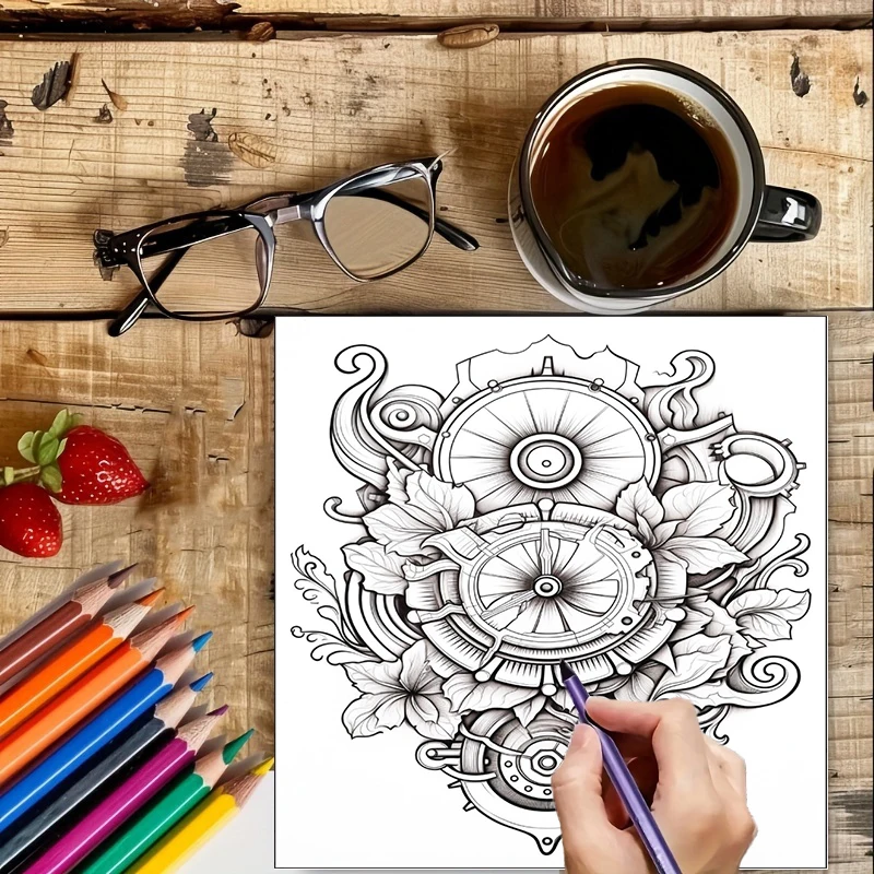 Coloring Book Steampunk Flower – обзор и цена Supply Event