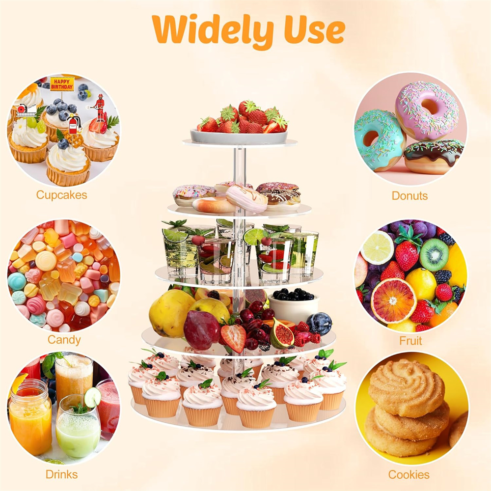 1pack 3/4/5 Tier Acrylic Round – обзор и цена Cupcake Stand Tier