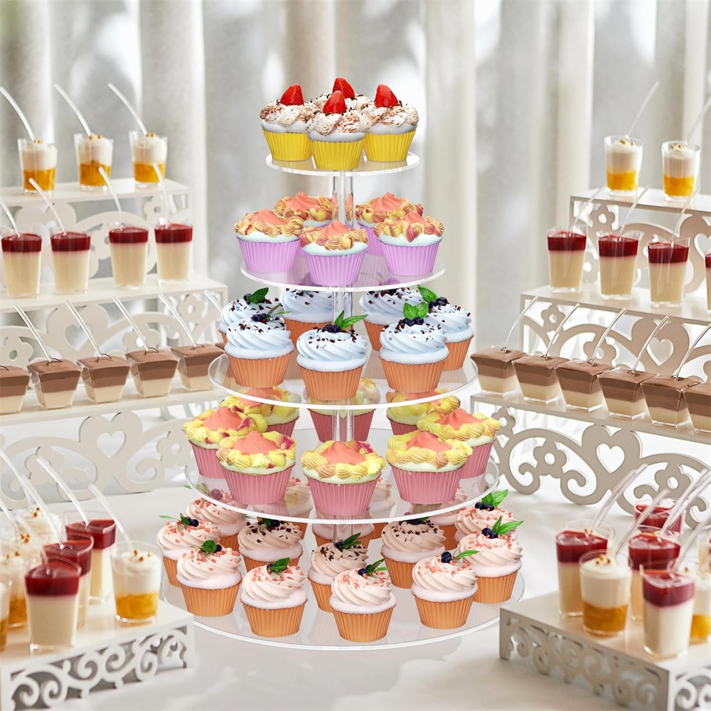 1pack 3/4/5 Tier Acrylic Round – обзор и цена Cupcake Stand Tier